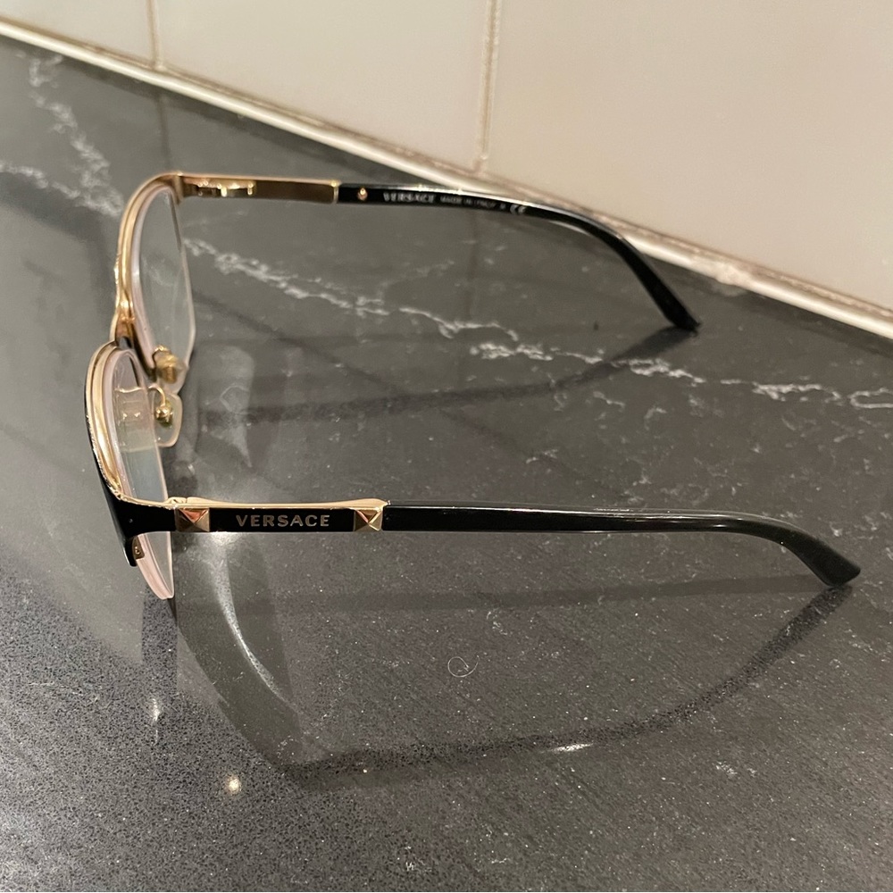 ✨Versace Mod Black & Gold Eyeglasses✨ Style: 1218 - Picture 9 of 10